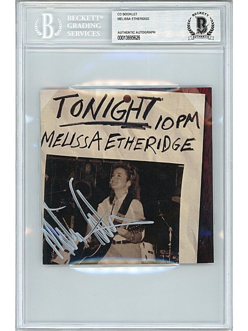 Melissa Etheridge Signed One Way Out CD Cover Booklet Beckett BAS Slab Autograph